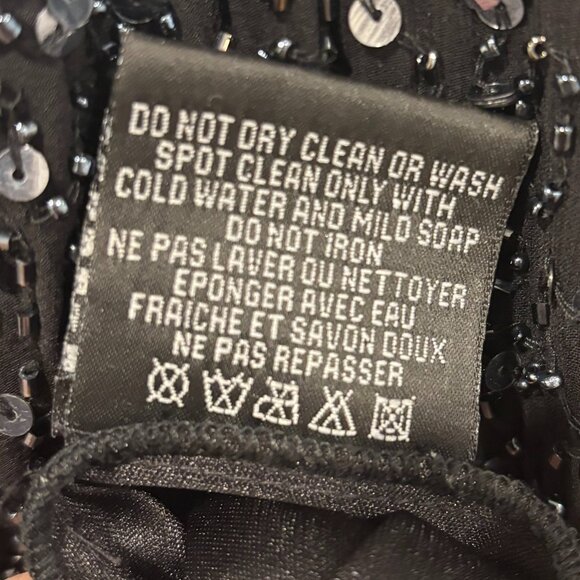 Aidan Mattox Cold Shoulder Sequin Dress - Black - Size 14W - Picture 10 of 10